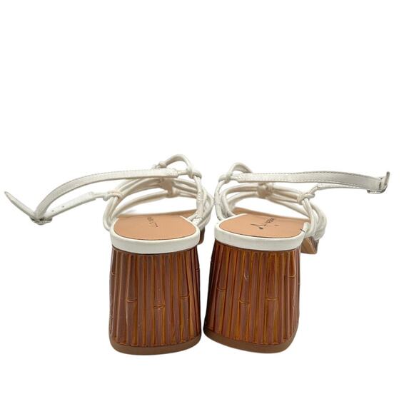 Lucky Brand‎ Women's White Bassie Block Heels Strappy Sandals Size 10M - Picture 9 of 14